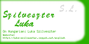 szilveszter luka business card